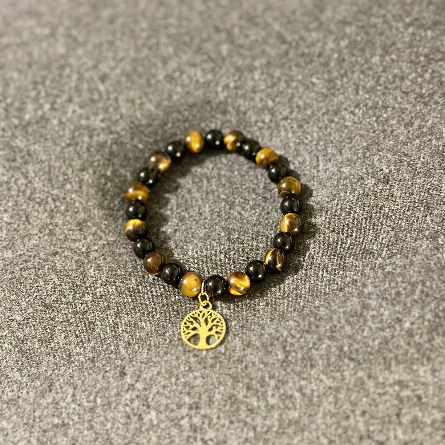 Black Obsidian/Tiger Eye w/ Tree of Life