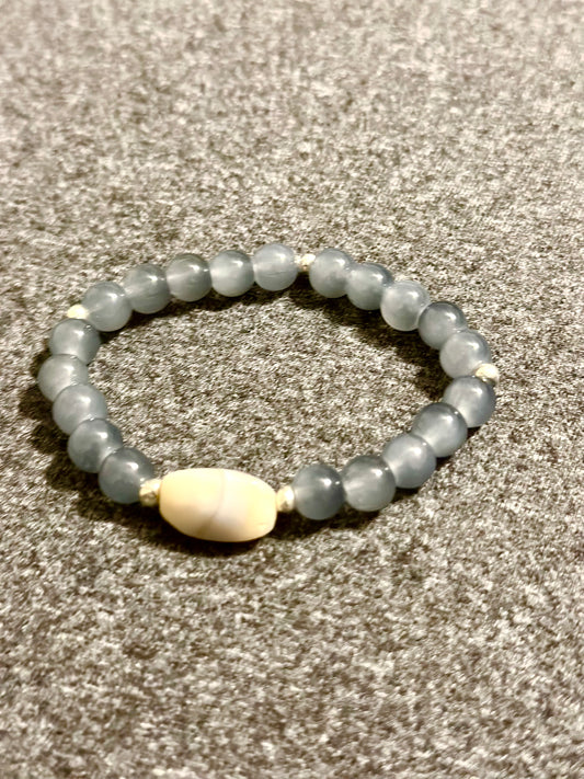 Gray and stone bracelet