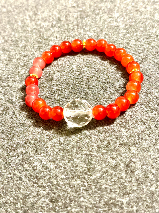 Orange stack bracelet